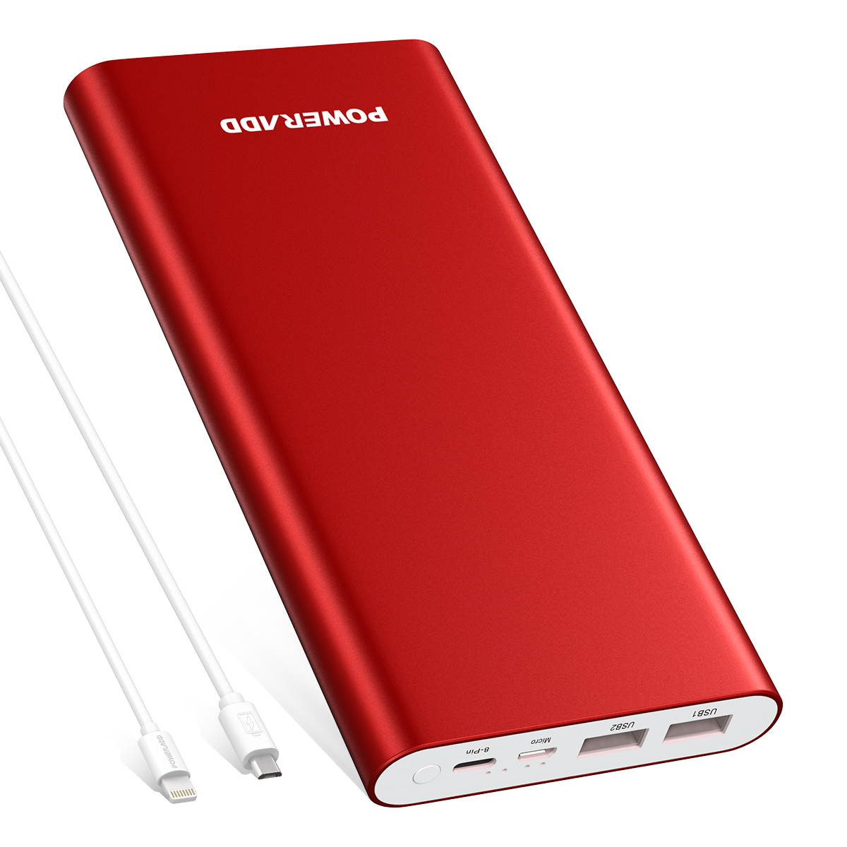 Poweradd 12000mAh Power Bank Portable Charger Dual USB Ports External Battery for iPhone, iPad, Samsung Mobile Cellphone