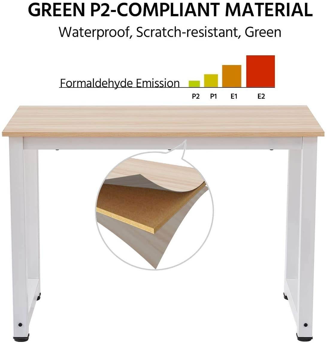 Lifetech Computer Desk 43.3" Modern Study Writing Desk for Home Office Simple Small Desk for Small Spaces, Black