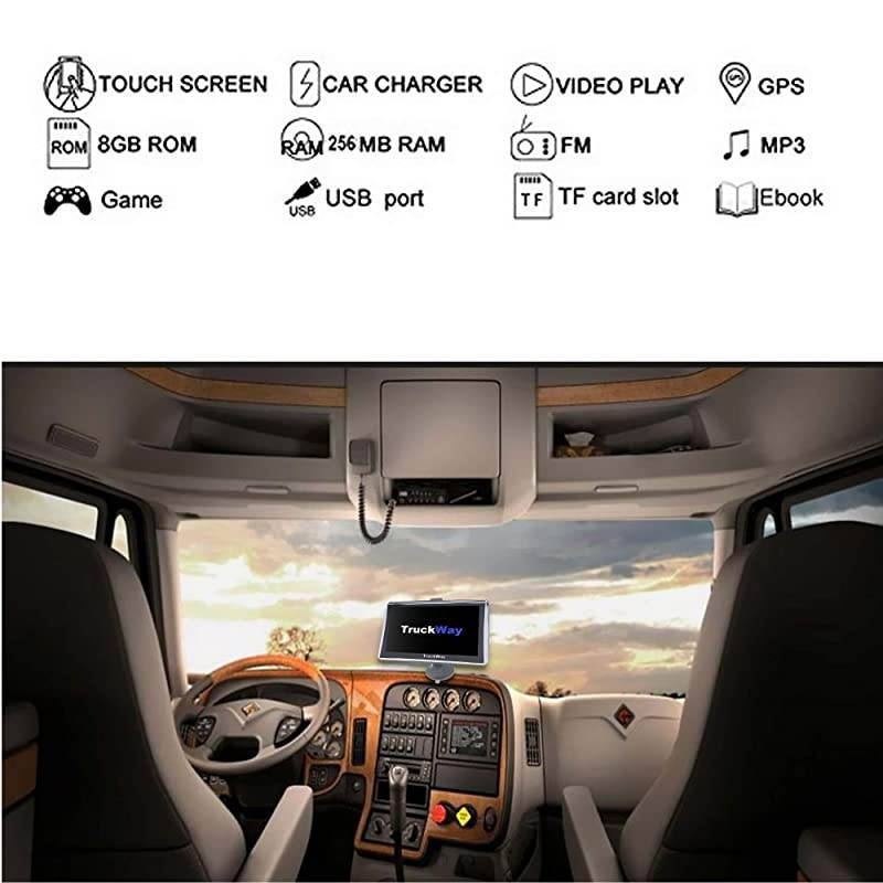 GPS - Pro Series Model 720 - Truck GPS 7" Inch for Truck Drivers Navigation Lifetime North America Maps (USA + Canada) 3D & 2D Maps, Touch Screen, Turn by Turn Directions