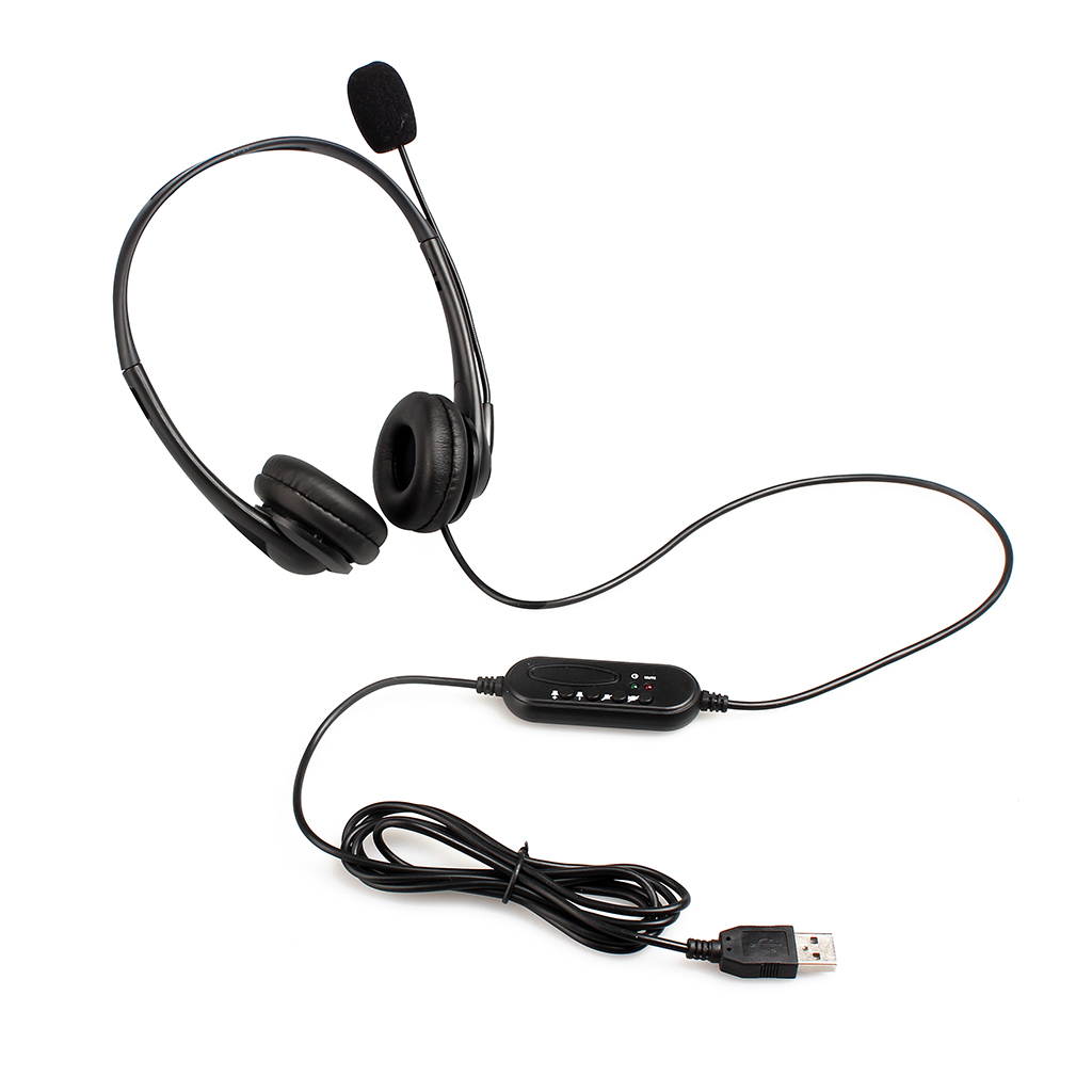 Cyber Acoustics Mono Headset and Boom Mic with PC Y-Adapter (AC-104)