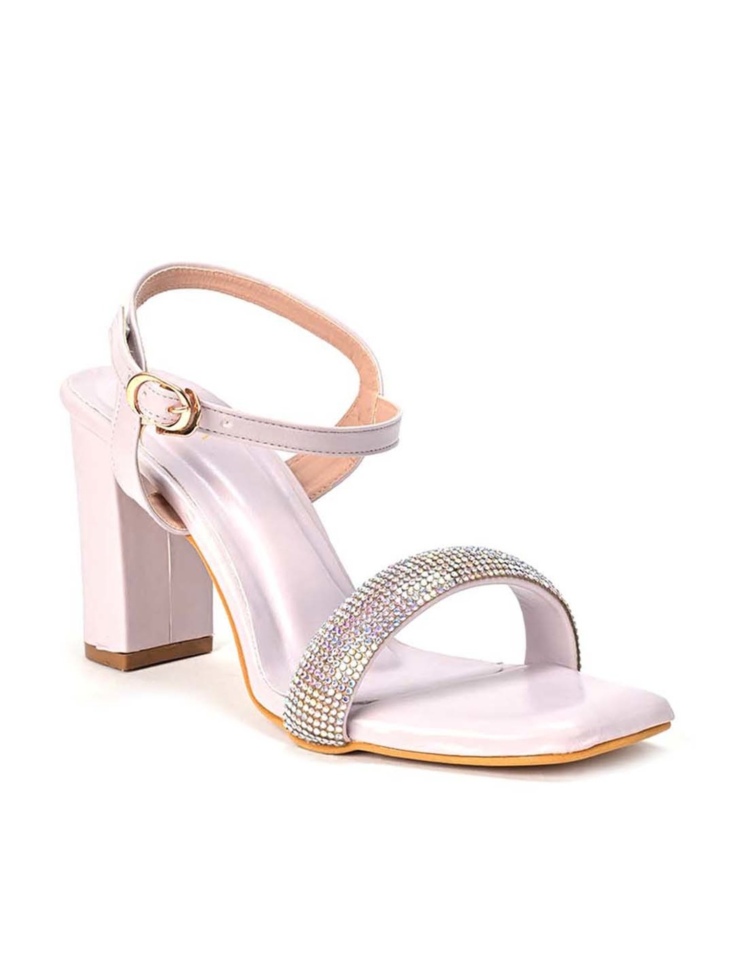 Scentra Women's Lavender Ankle Strap Sandals