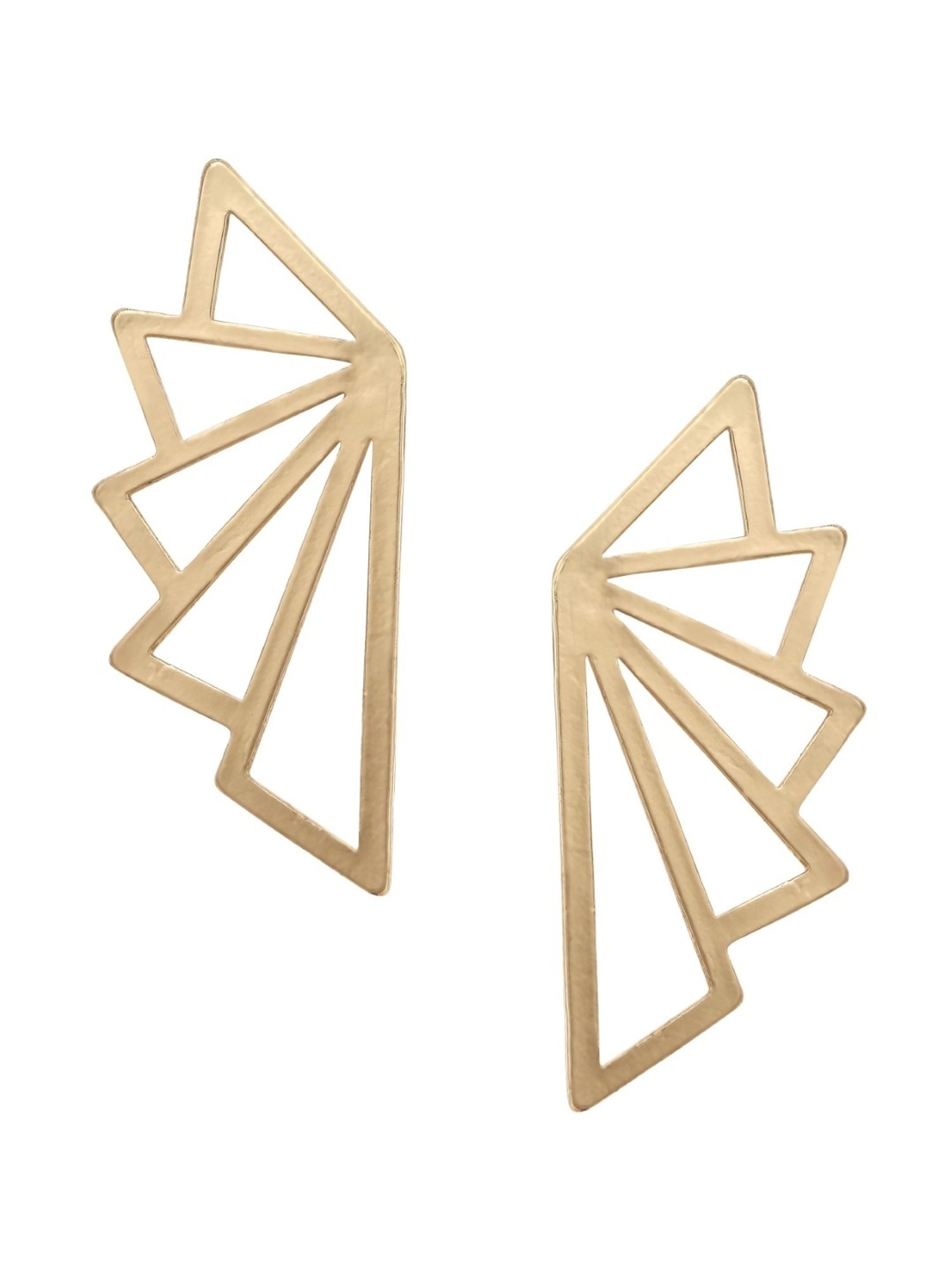 OOMPH Gold Bold Look Large Drop and Hoop Earrings