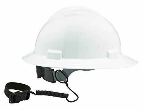 ERGODYNE 3157 Coil Hard Hat Lanyard,Buckle,18in. L