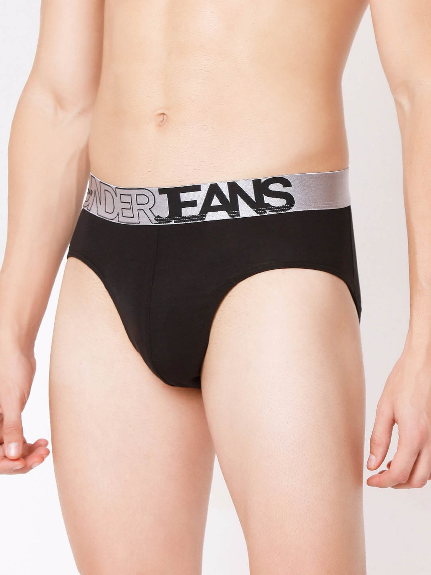 UnderJeans by Spykar Black Regular Fit Briefs - Pack of 2