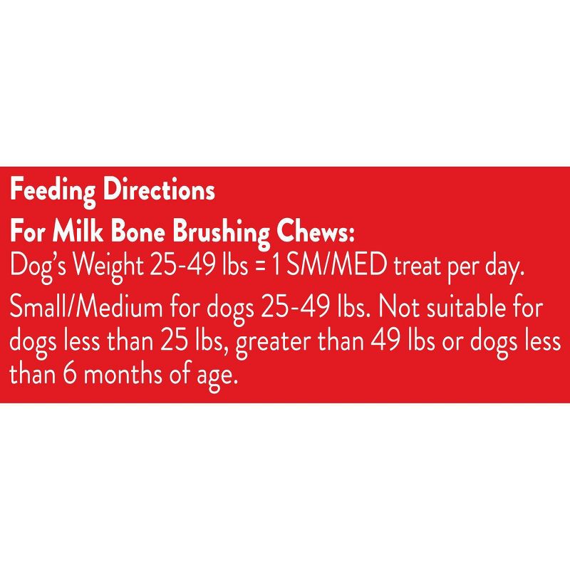 Milk-Bone Brushing Chews Daily Chicken Dental Dog Treats, Fresh Breath, Small/Medium - 19.6oz
