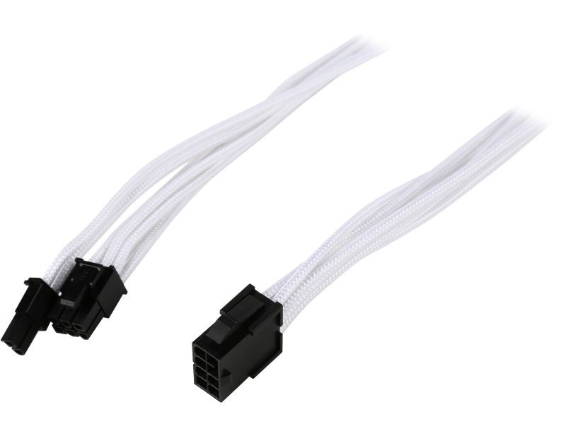 Phanteks PH-CB8V_WT 1.64 ft. (0.50 m) 8 to 8 (6+2) Pin VGA Premium Sleeved Extension cable