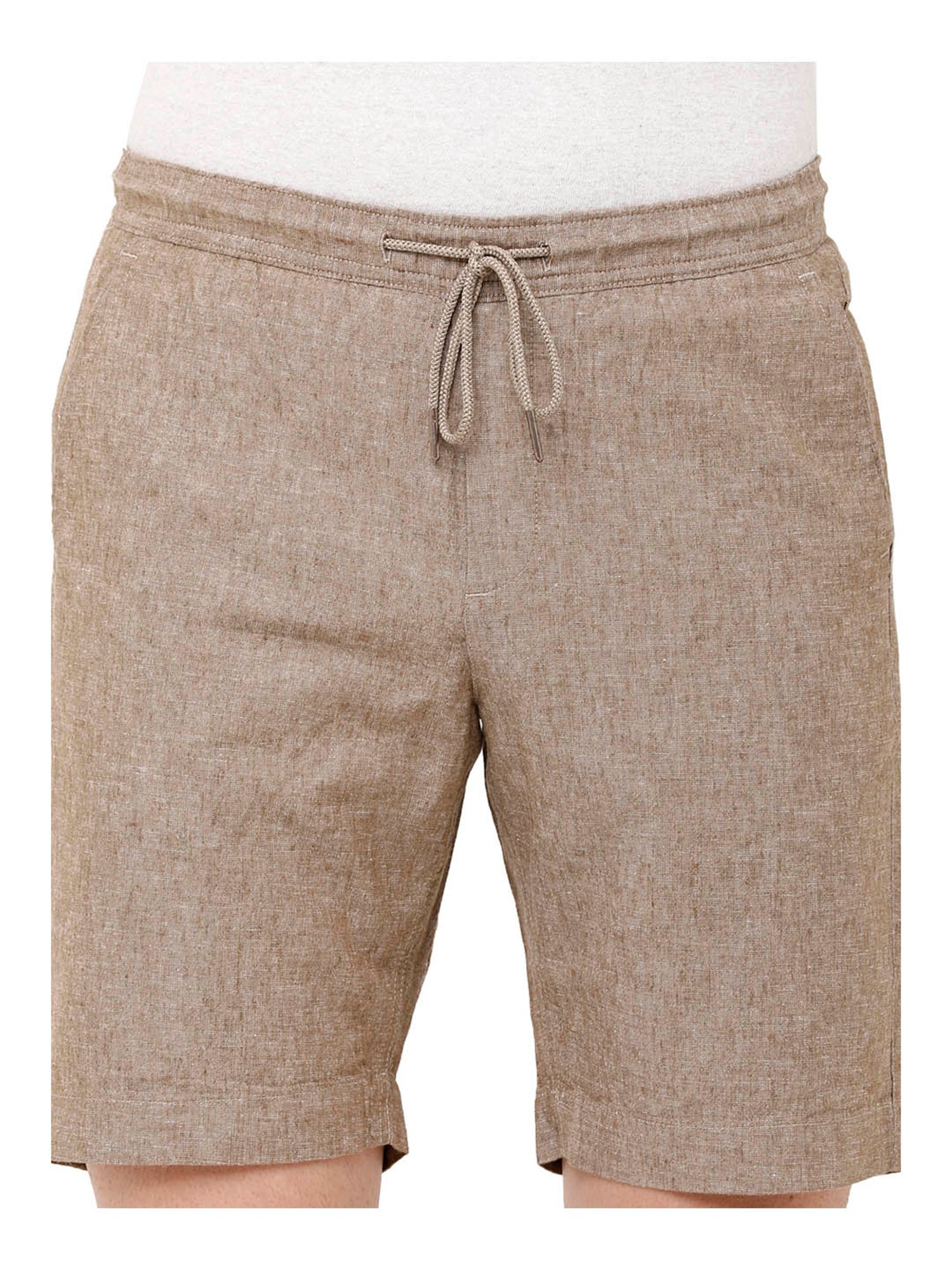 Cavallo By Linen Club Brown Textured Shorts