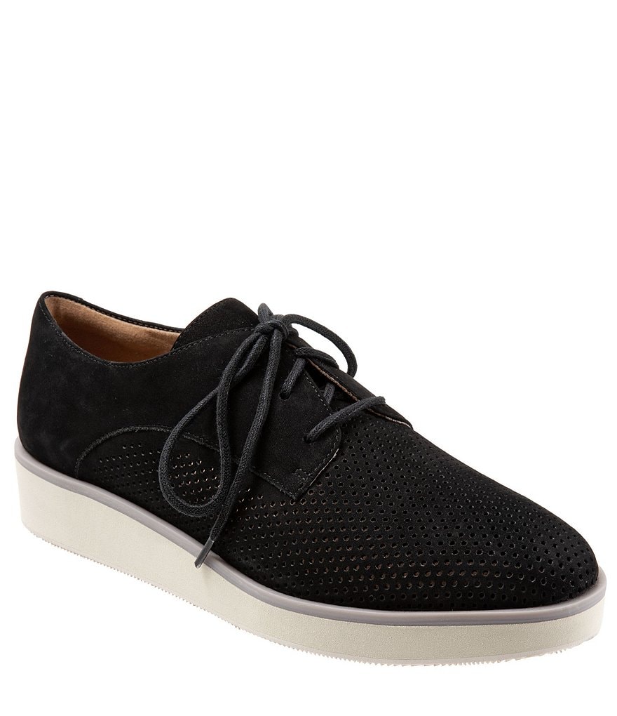 SoftWalk Willis Perforated Suede Platform Oxfords