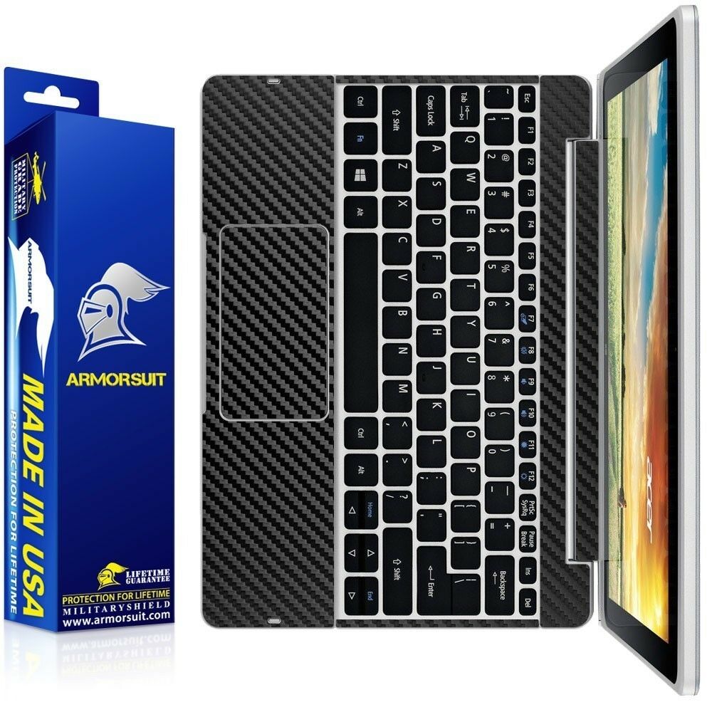 ArmorSuit Acer Aspire Switch 10 (SW5-012) Keyboard Only Black Carbon Fiber Skin