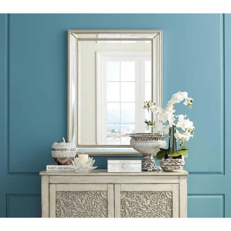 Uttermost Palais Silver 30" x 40" Beaded Wall Mirror