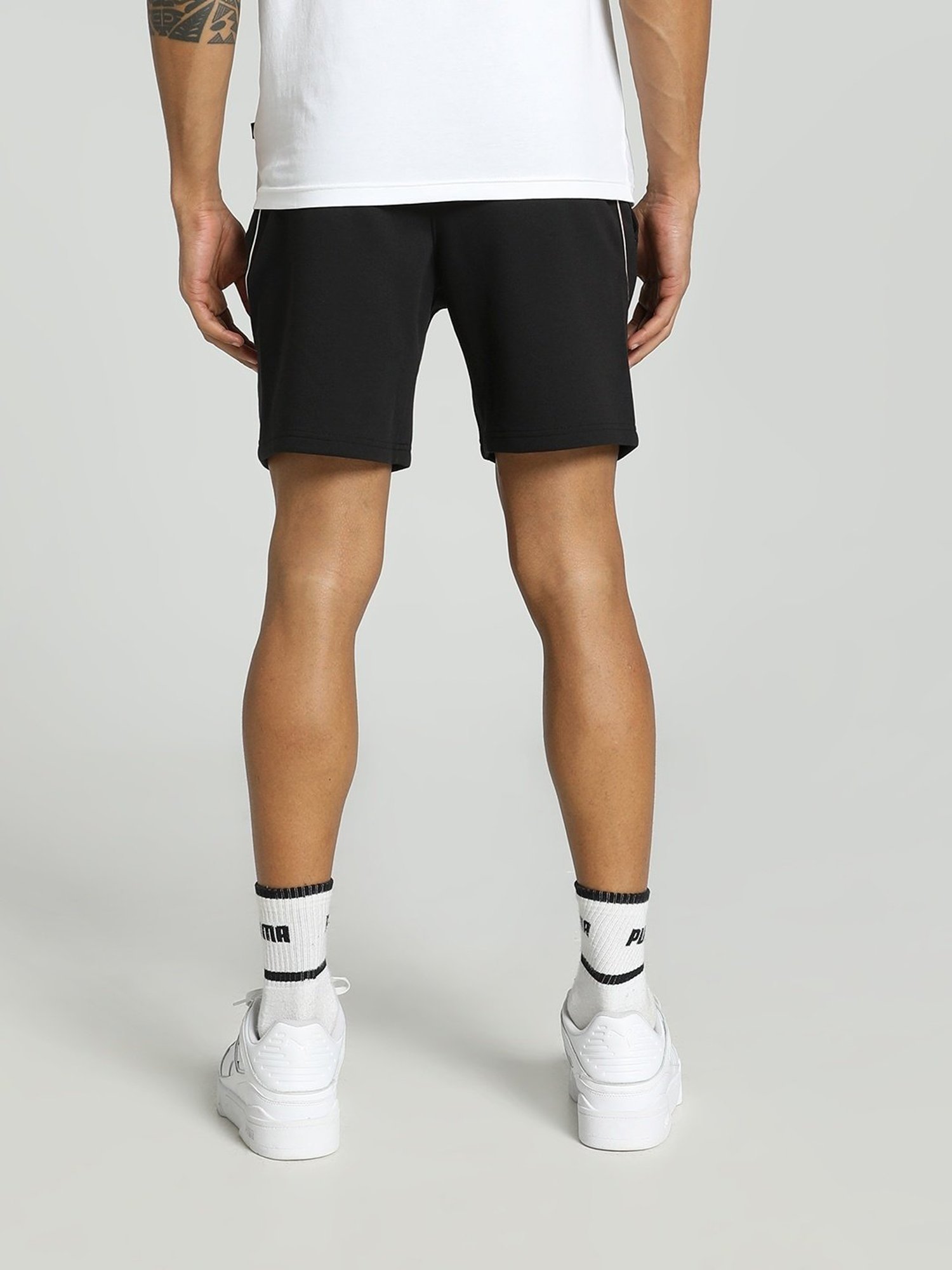 Puma Scuderia Ferrari Motorsport Black Regular Fit Sports Shorts