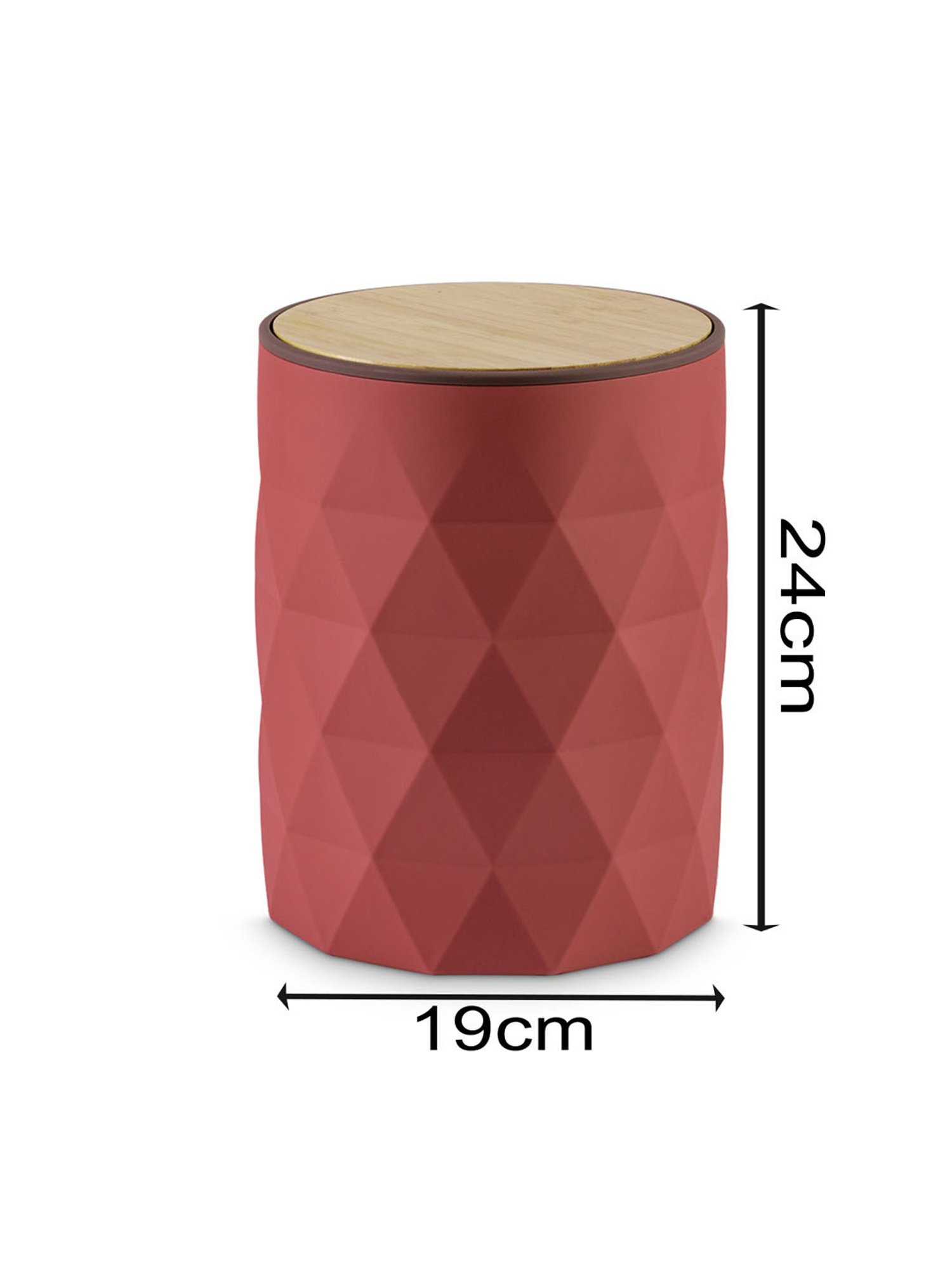 Freelance Red SAN material (Styrene Acrylonitrile) Set of 1 Dustbins