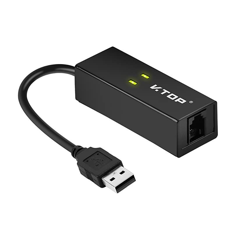 Fax Modem V92 56K Hardware Based External DialUp Fax Data Modem with RJ11 Cable Compatible for Win78macOS1061010