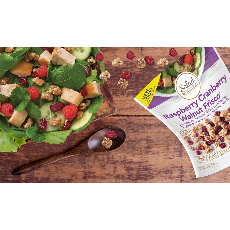Salad Pizazz! Raspberry Flavored Cranberries & Glazed Walnuts Salad Topper - 4oz