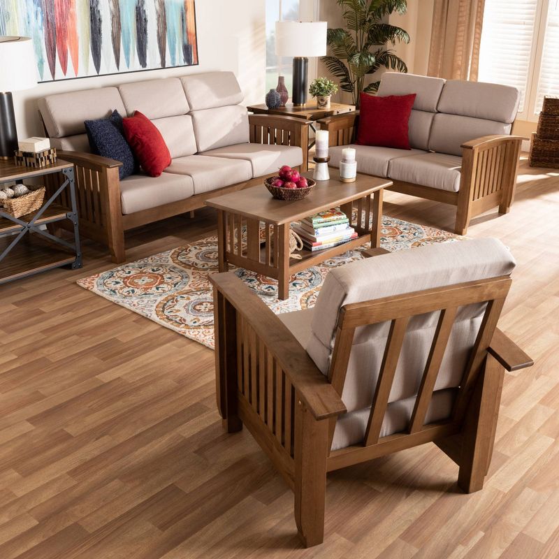 2pc Prospect Upholstered Fabric Armchair Set Azure - Modway