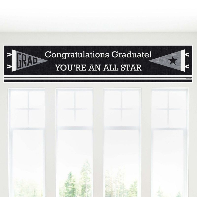 Big Dot of Happiness All Star Grad - Graduation Party Decorations Party Banner