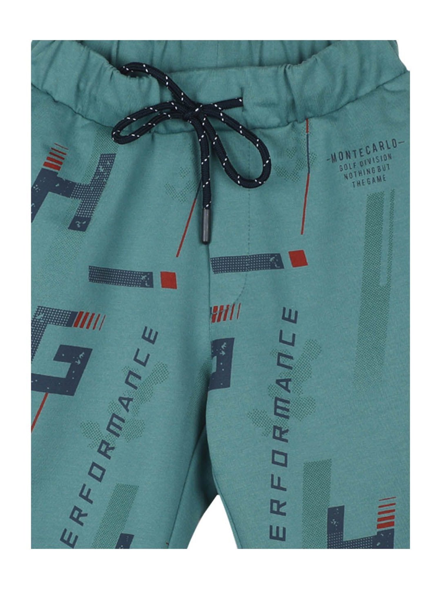 Monte Carlo Boys Green Printed Bermuda