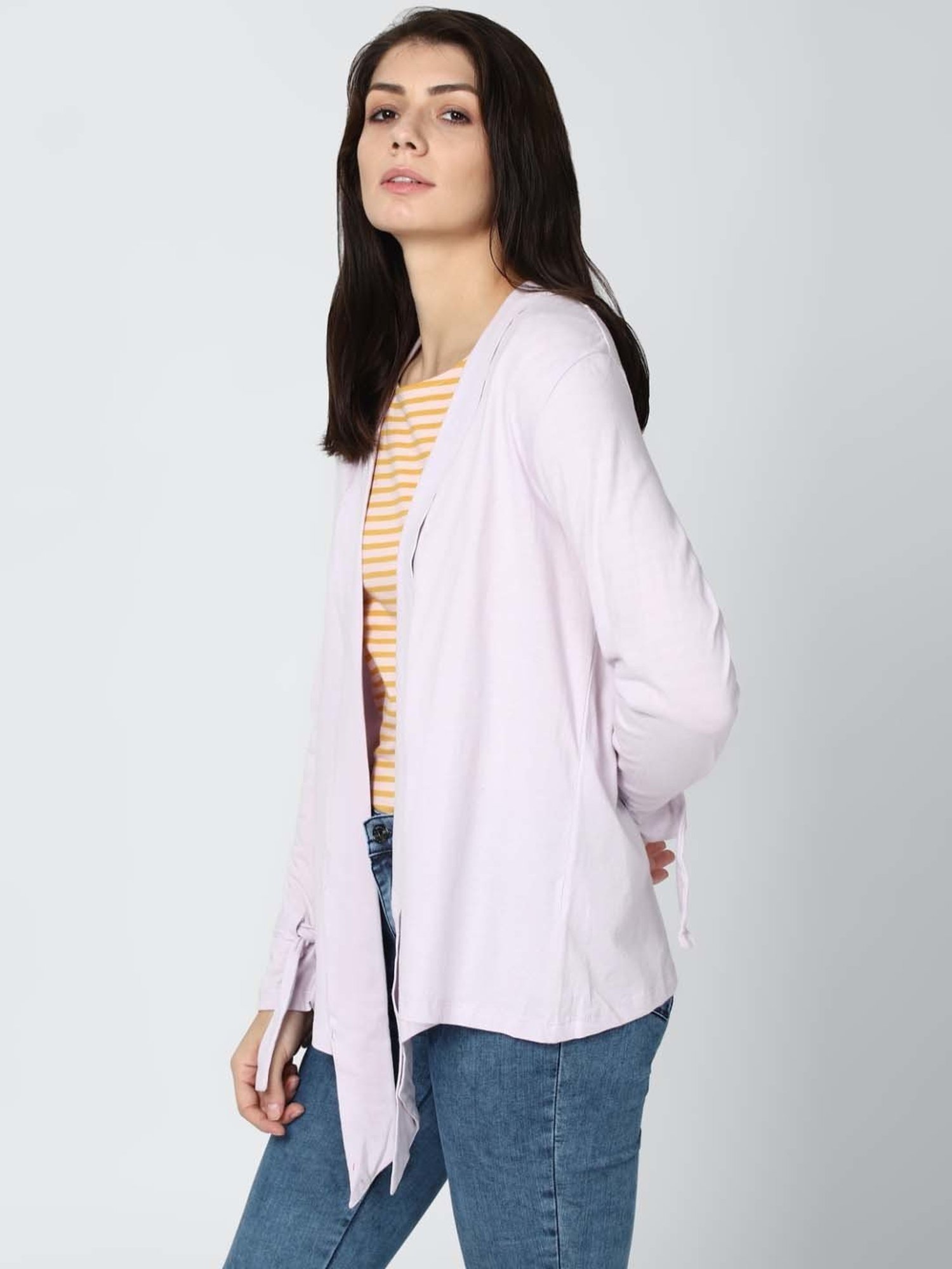 Van Heusen Purple Cotton Regular Fit Jacket