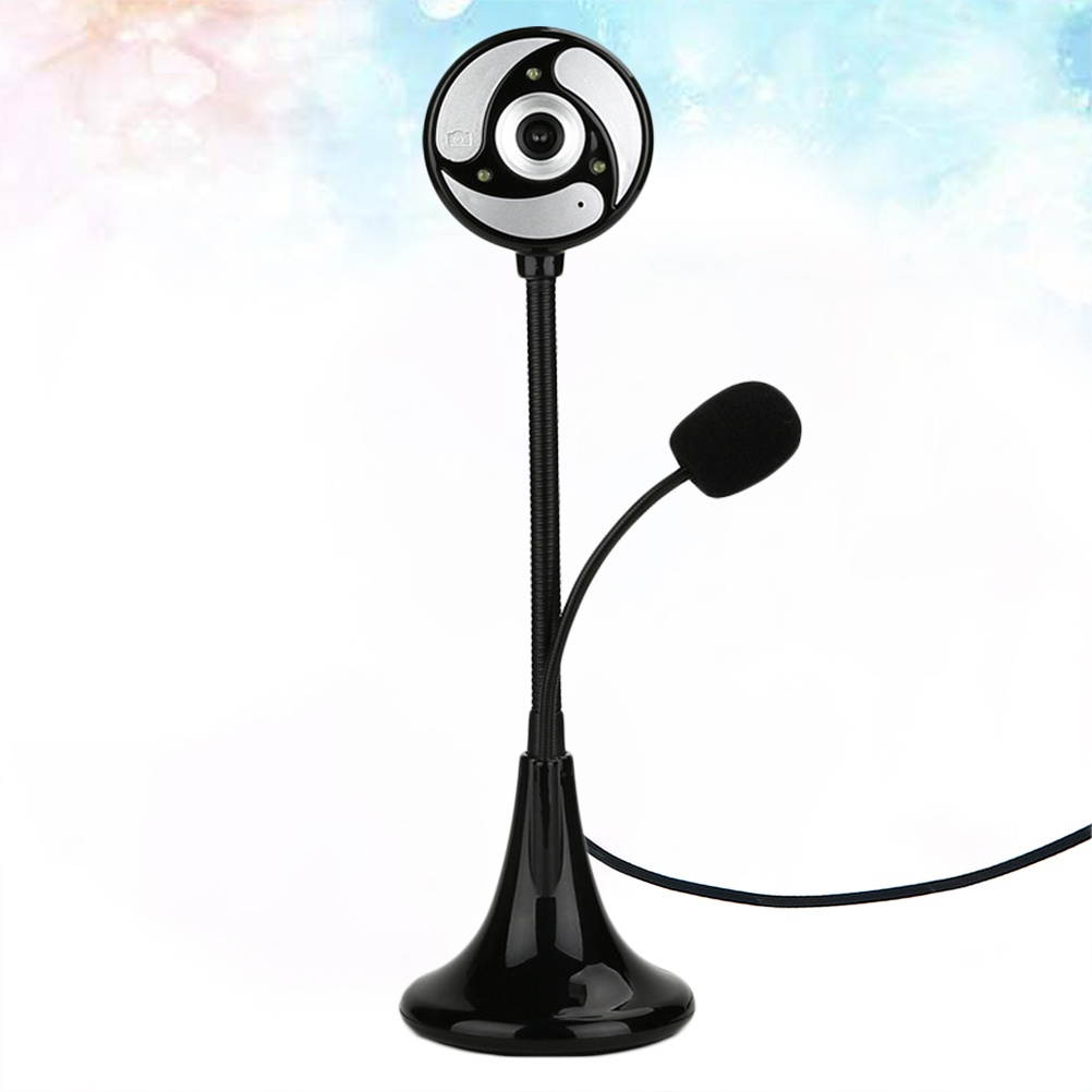 Desktop Digital Camera Driver-free Camera Desktop PCs Camera Professional Computer Webcam for Online Teaching Live (White)