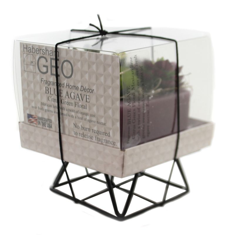 Habersham Candles 5.5" Blue Agave Wax Pottery No Burn Fragrance  -  Flameless Candles