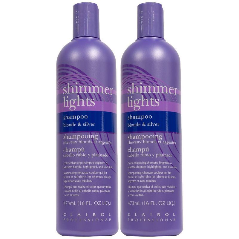 Clairol Shimmer Lights Shampoo - Blonde & Silver - 2pk/16 fl oz Each