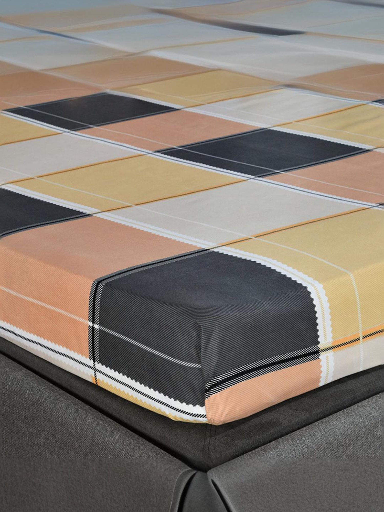 @Home Aurora Multicolor 130 GSM Polyester Double Bedsheet with 2 Pillow Covers