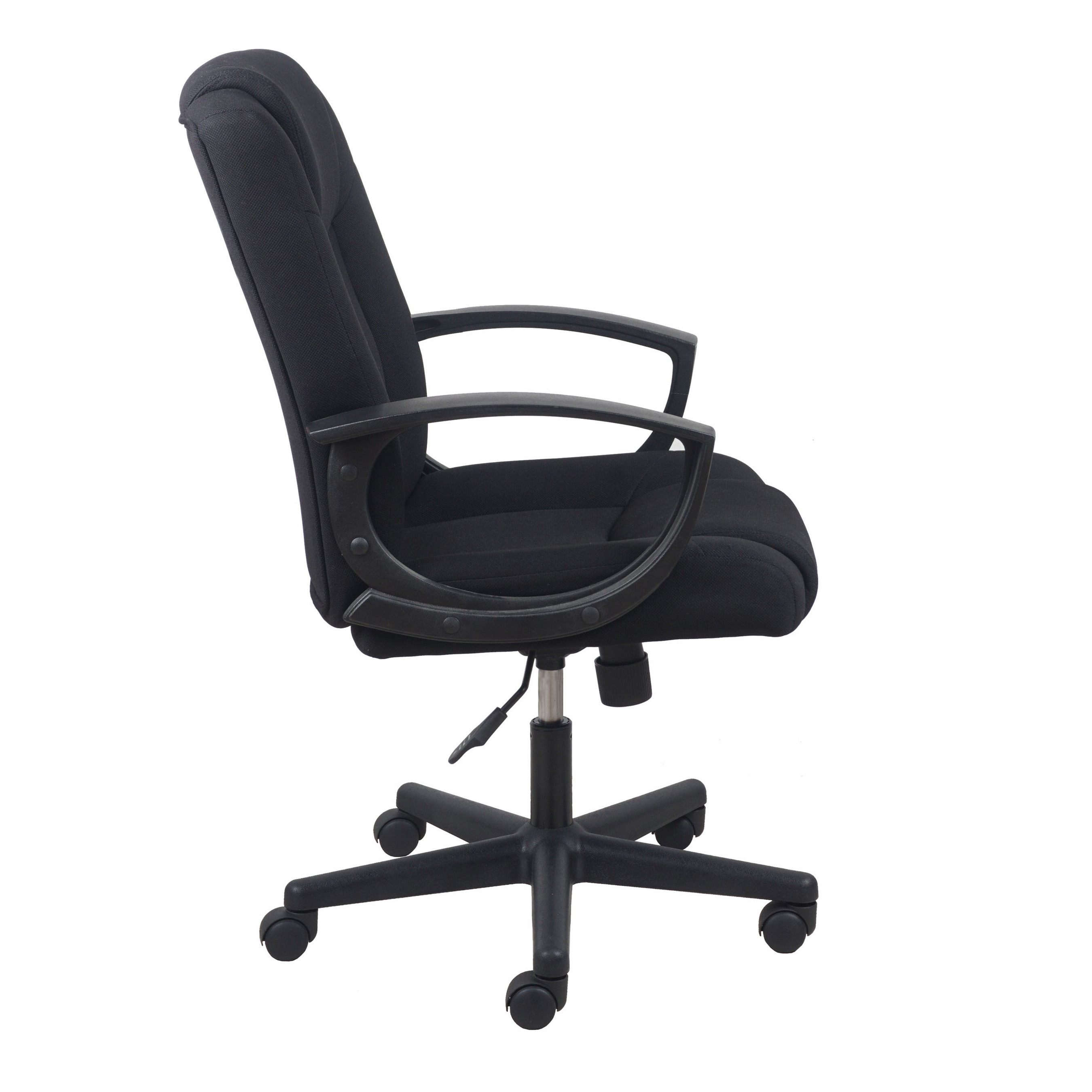 OFM Essentials Collection Mid-Back Swivel Upholstered Task Chair, in Black (ESS-3080)