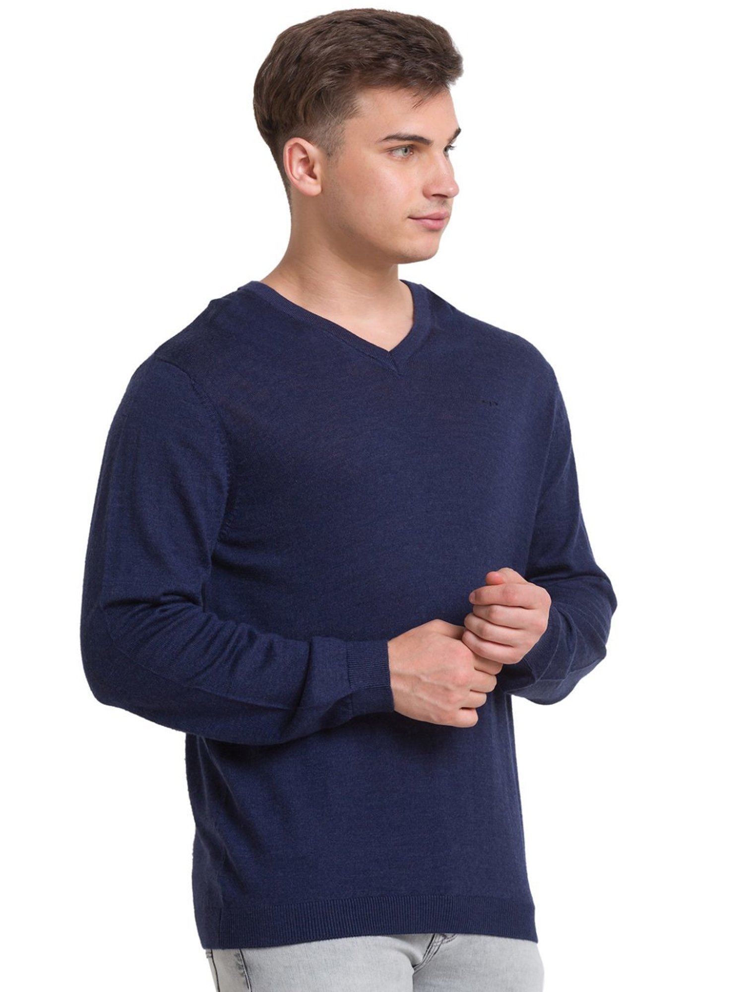 ColorPlus Blue Tailored Fit Sweater