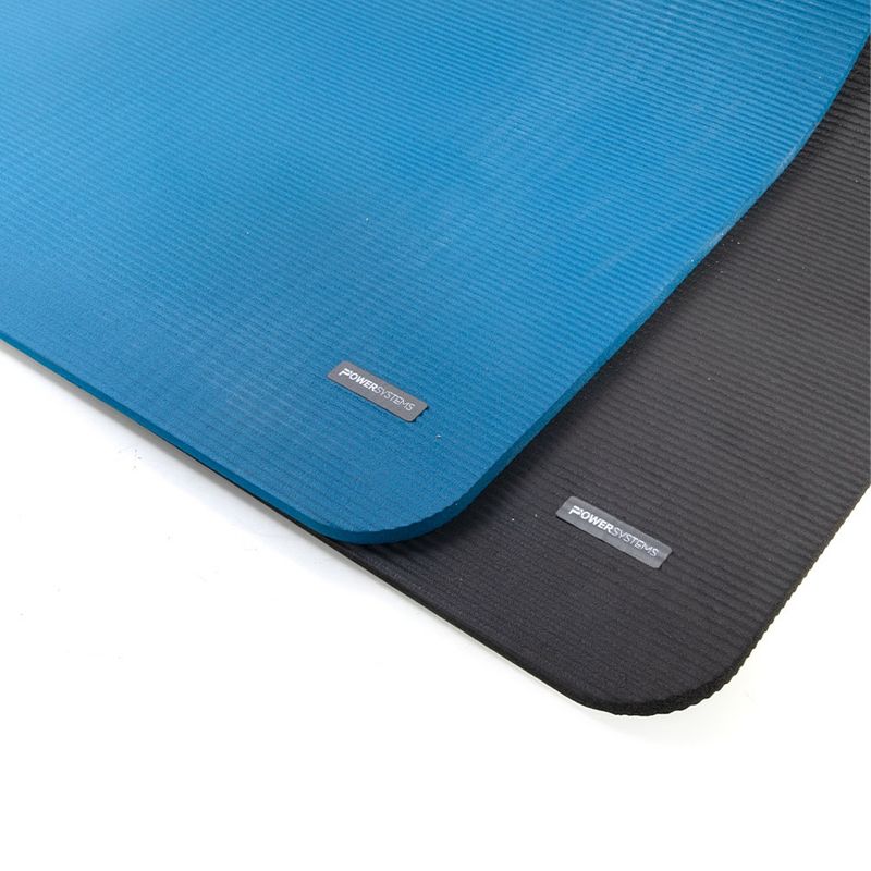 Power Systems Premium Hanging Exercise Fitness Mat for Yoga, Pilates, Workout Studios, and Gyms - 56" Length & 5/8" Thick, Jet Black