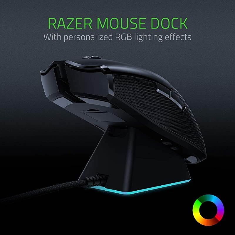 Viper Ultimate Ambidextrous Wireless Gaming Mouse with Dock + Goliathus Chroma Mouse Pad Bundle