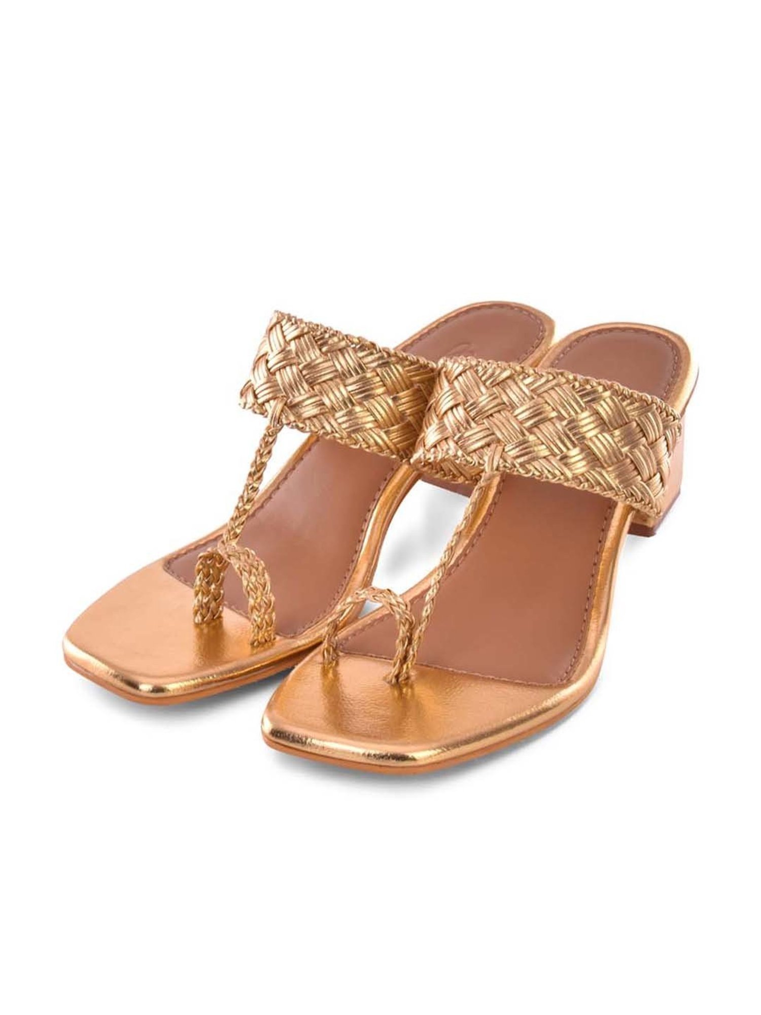 Sole House Women's Gold Toe Ring Sandals