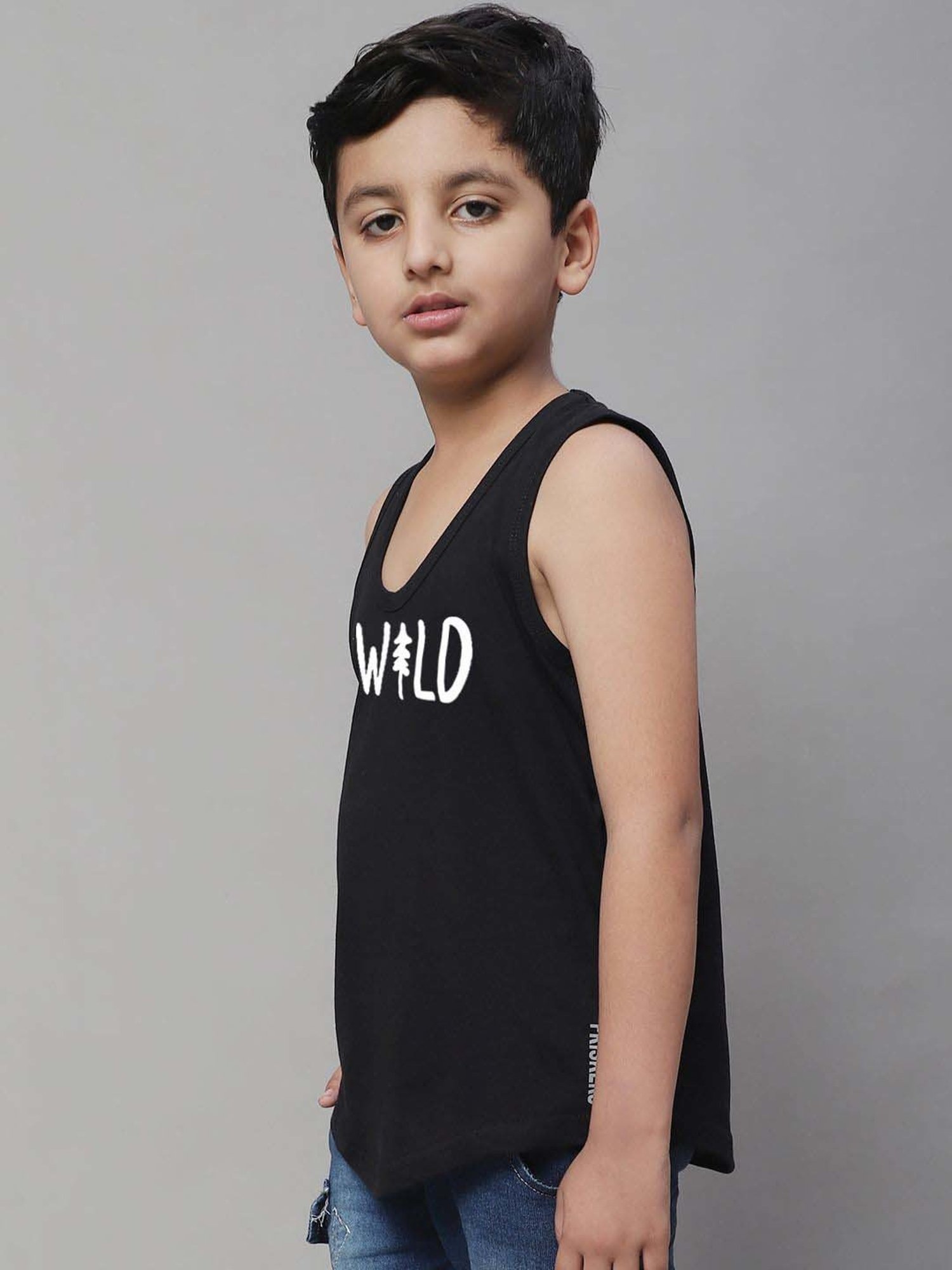 Palm Tree Kids White Printed Vest