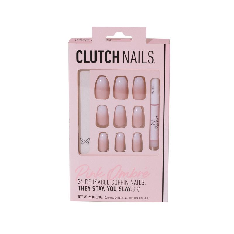 Clutch Nails - Press On Nails - Pink Ombre