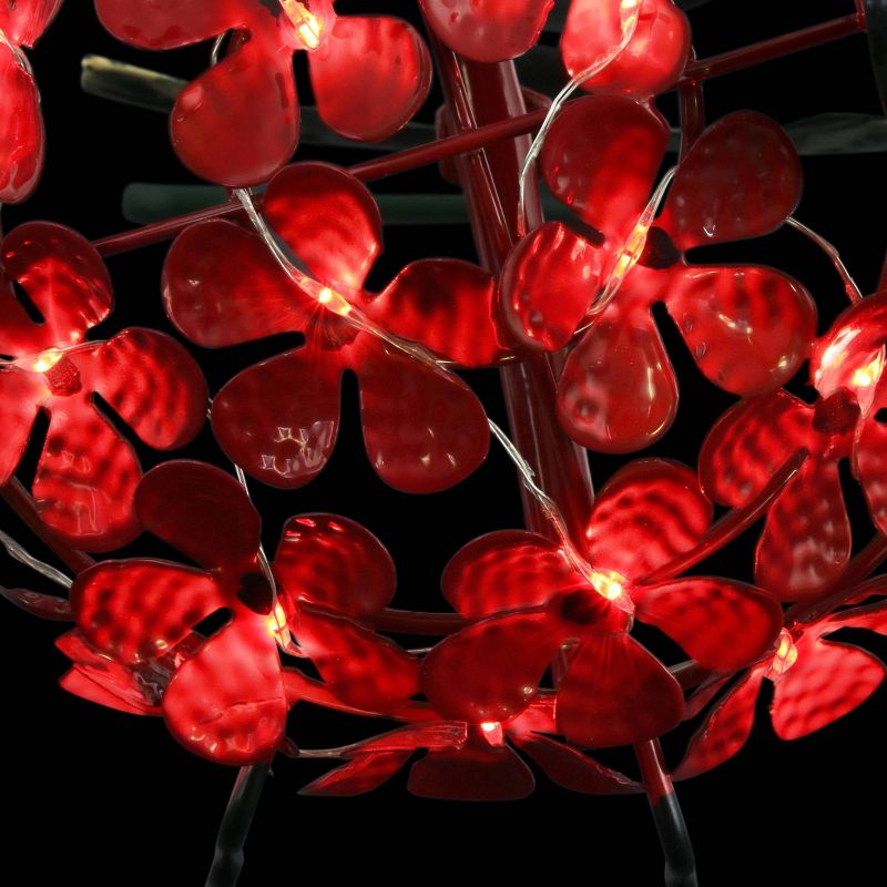 26.18" Metal Solar Lady Bug Stake Red - Exhart