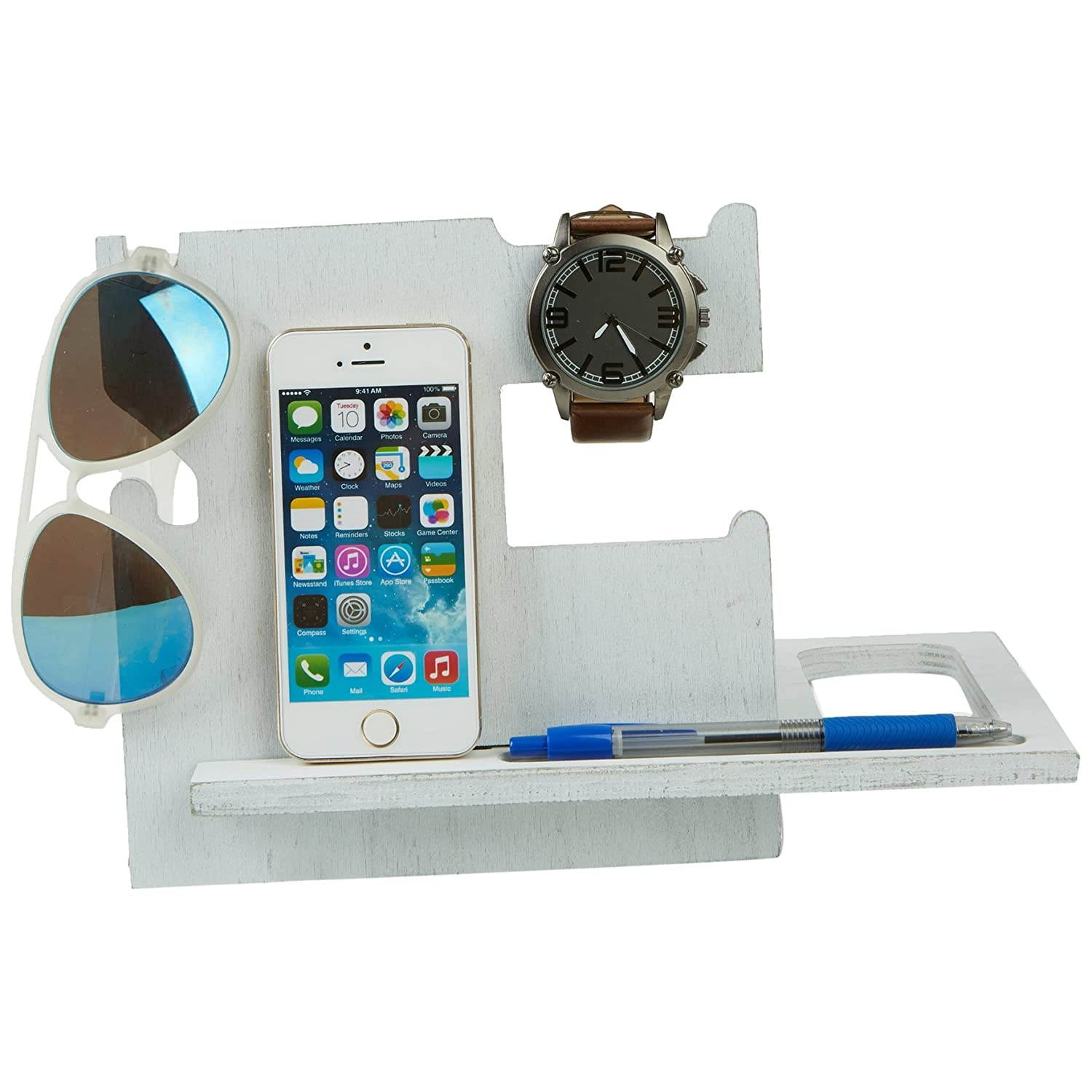 Mind Reader Phone Stand, Tablet Stand, Holder for Smartphone, Tablet, iPhone, Galaxy Note, iPad Mini Accessory Stand, Gray