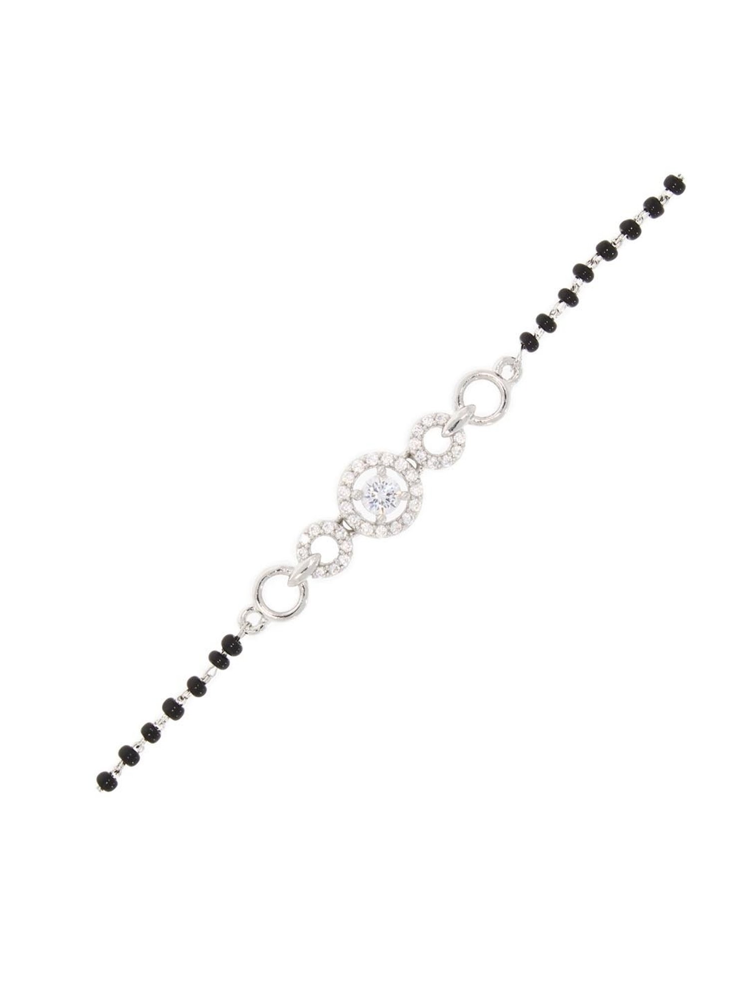 Anayra 92.5 Sterling Silver Mangalsutra Bracelet for Women