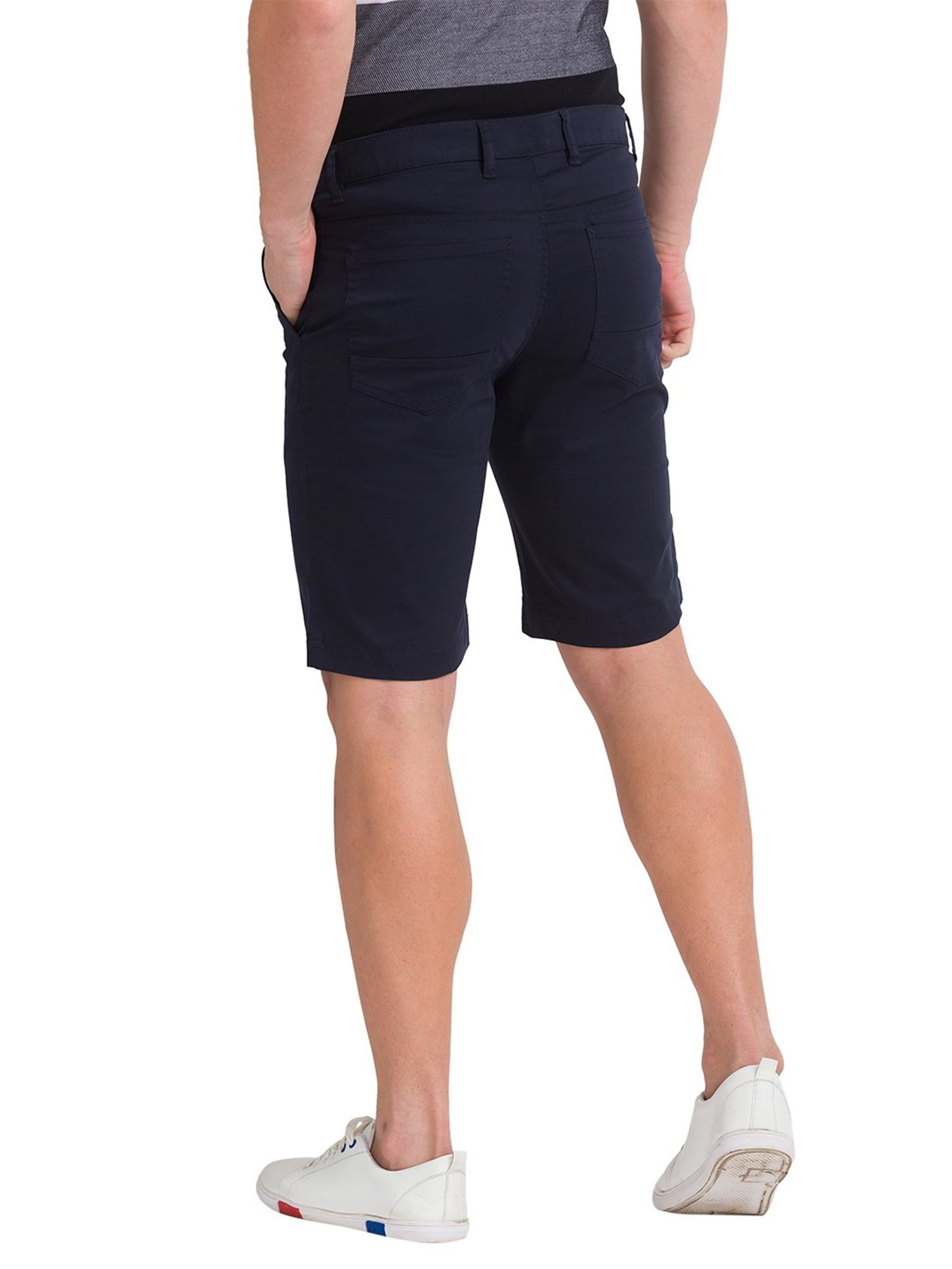 Parx Blue Regular Fit Shorts
