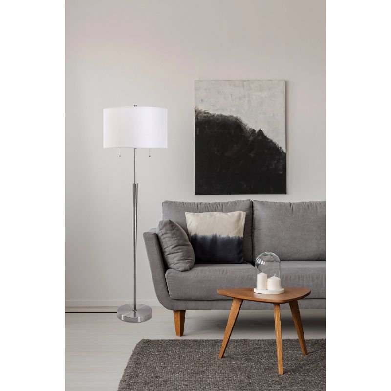 Tapered Tube Floor Lamp Silver (Includes LED Light Bulb) - Project 62™