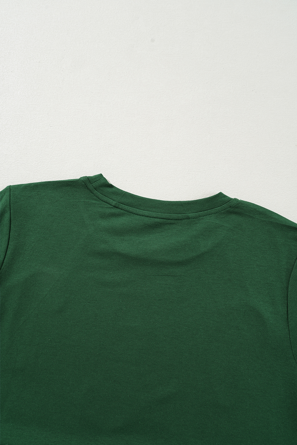 Green Christmas Candy Cane Round Neck T Shirt