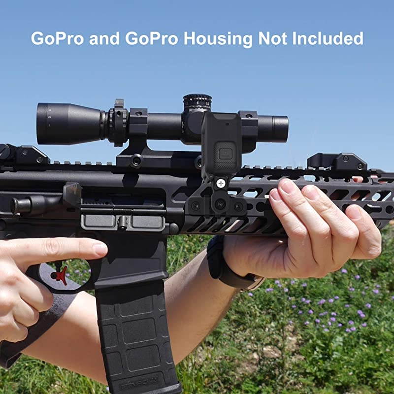 Keymod GoPro Mount 2 in 1 Side Gun Rail Mount for GoPro and Keymod Picatinny Rail 90 Degree Camera Mount for Keymod System