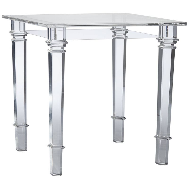 55 Downing Street Tustin 21 1/2" Square Clear Lucite Acrylic End Table