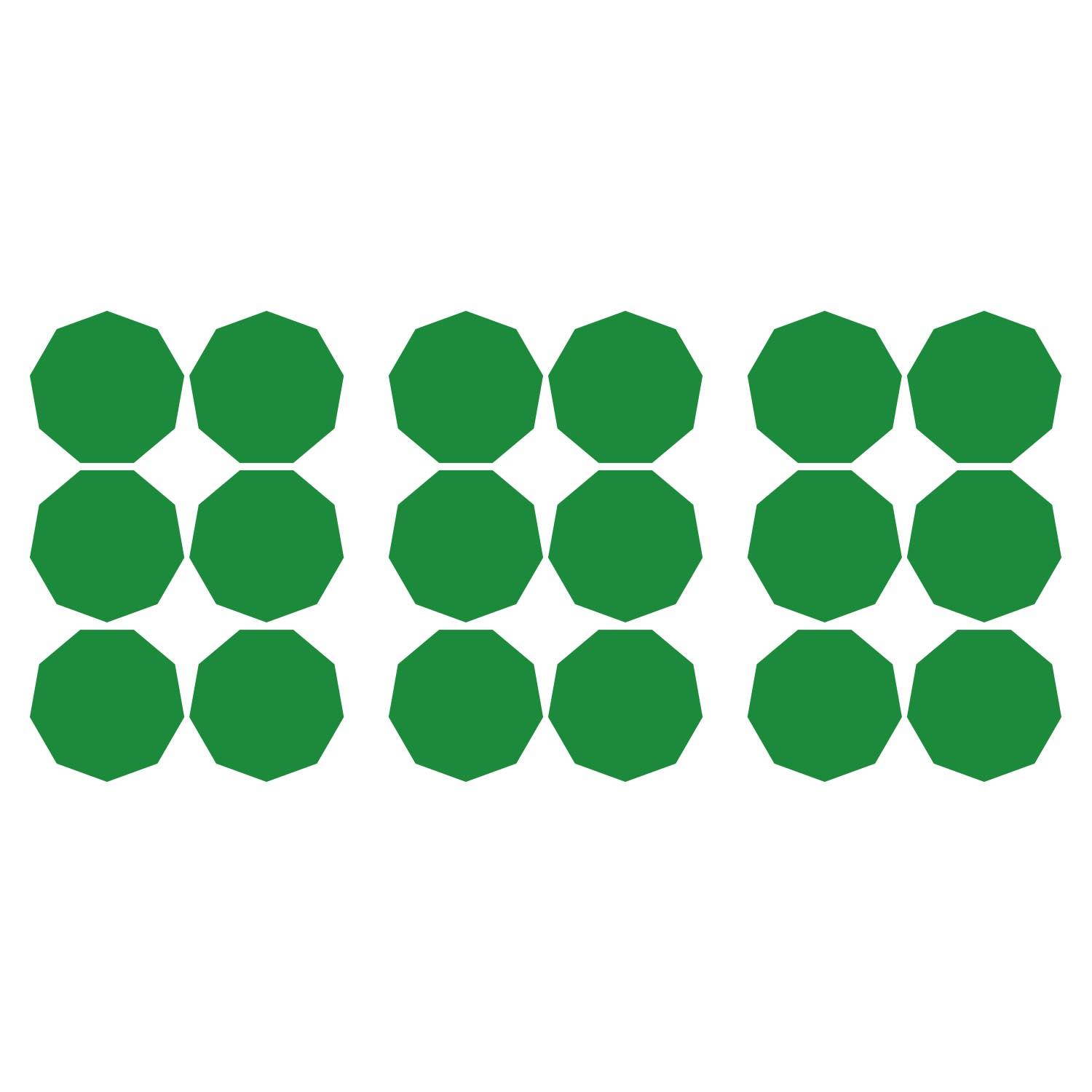 LiteMark 2 Inch Blue Nonagon Decals - Pack of 80