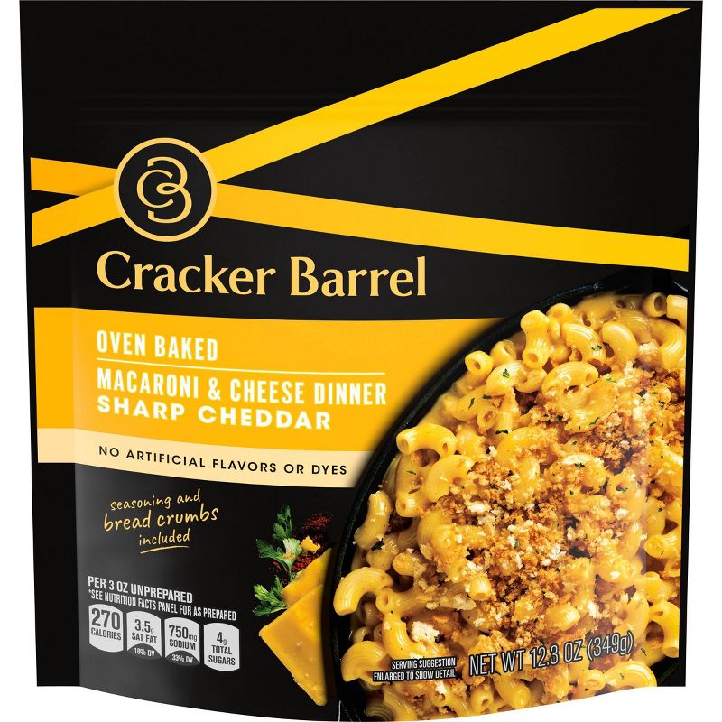 Cracker Barrel Oven Baked Macaroni & Cheese Dinner Cheddar Havarti - 12.3oz