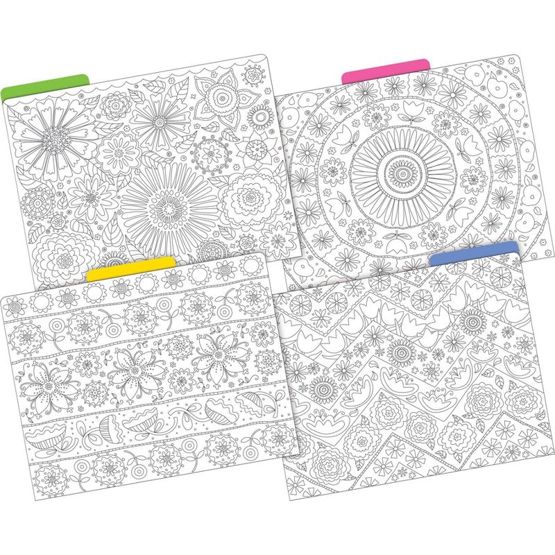 Barker Creek 36pk Color Me! In My Garden Letter Size File Folders Design Set