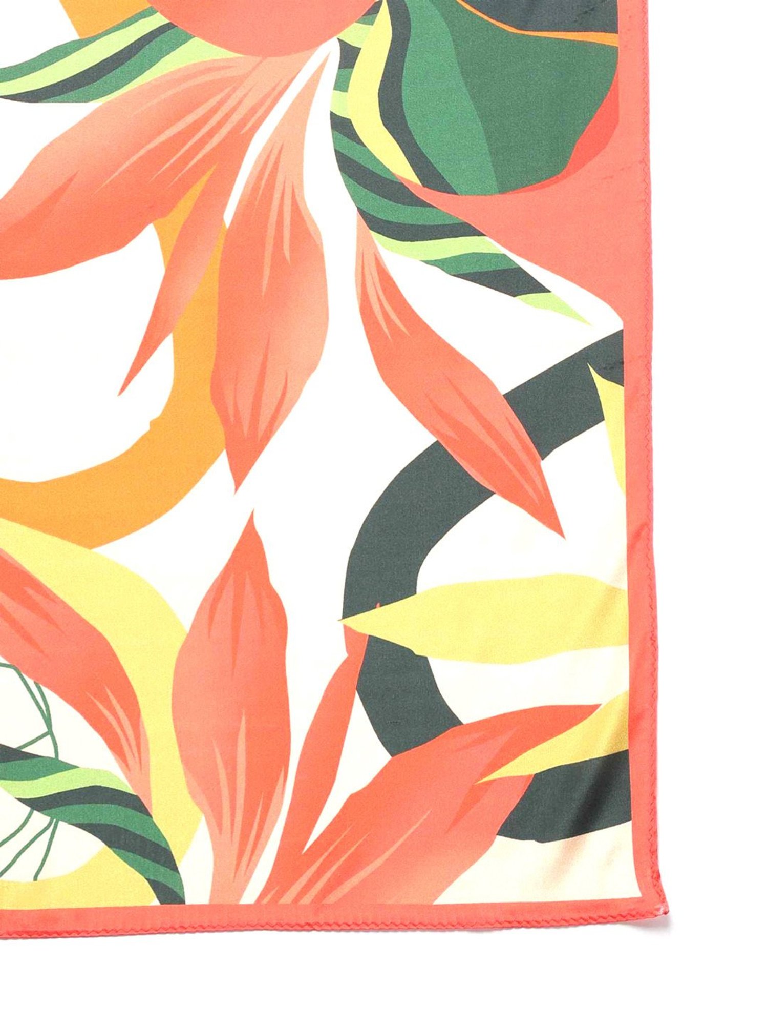 Tossido Multicolor Floral Scarf & Bag Scarf Set