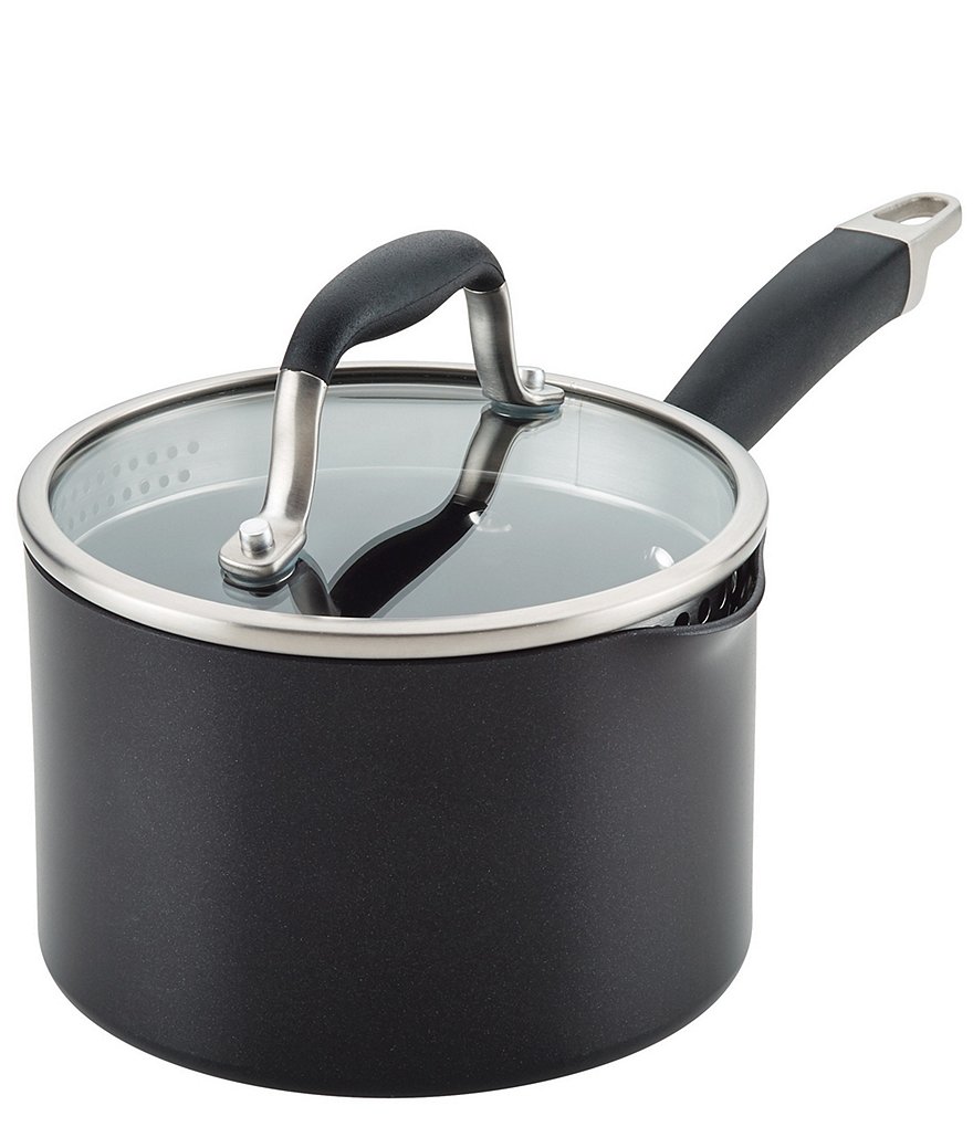 Anolon Advanced Home Nonstick 2-Quart Straining Saucepan with Cover