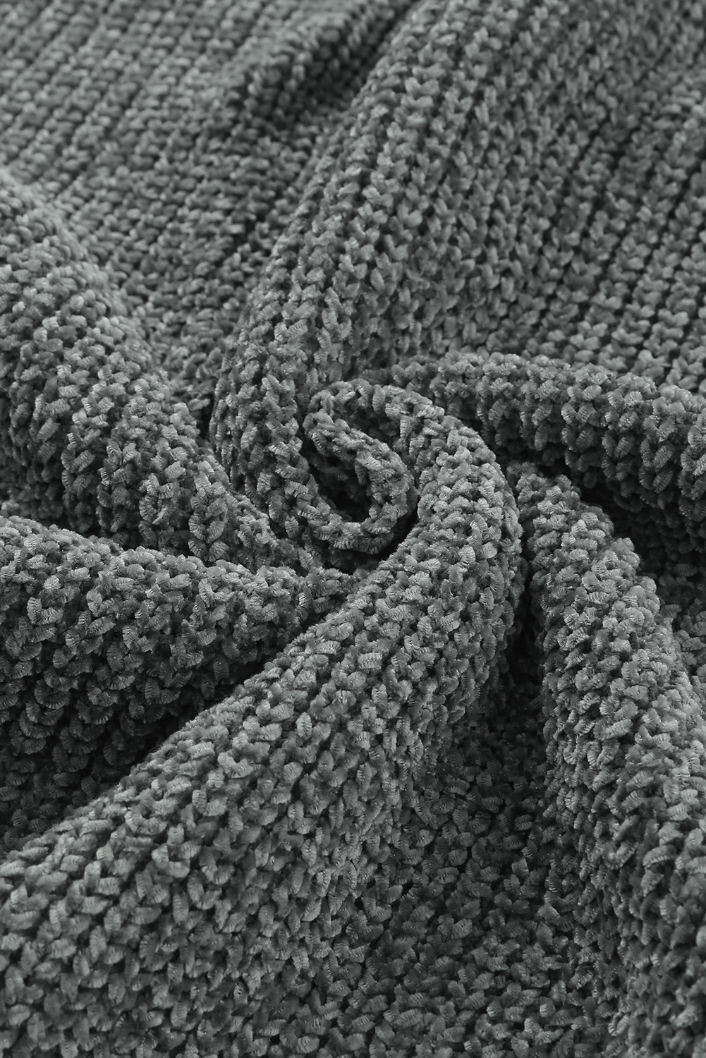 Yellow Drop Shoulder Henley Pullover Sweater With Slits