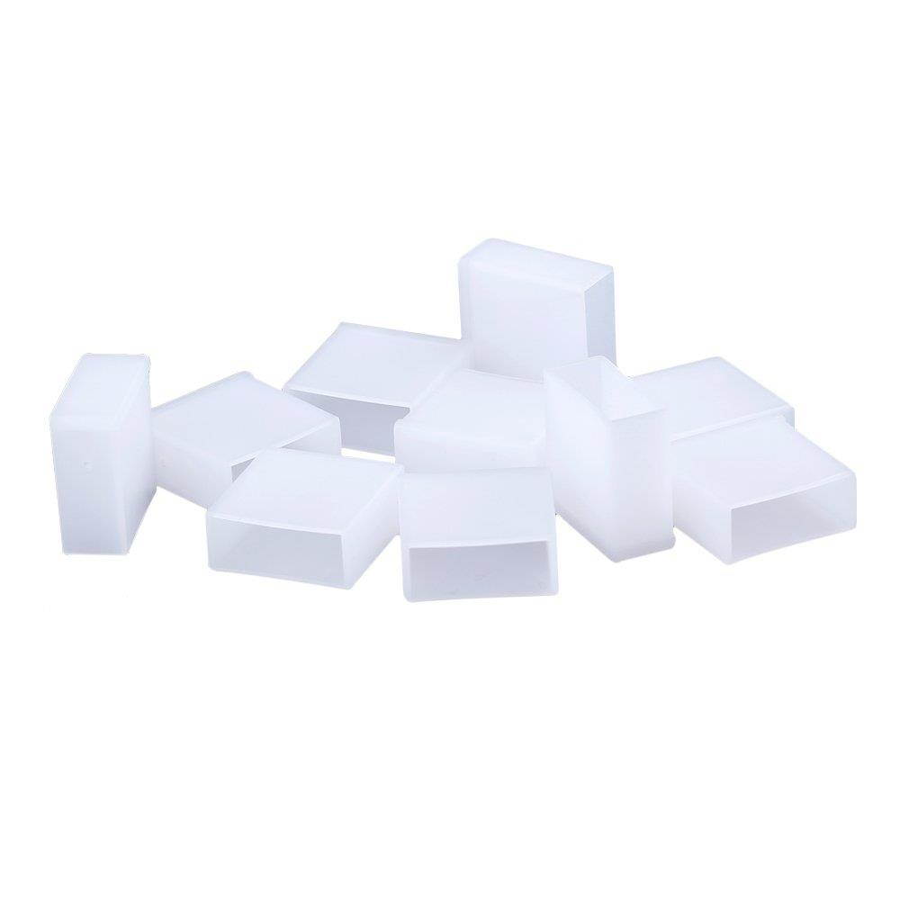 BUSHIBU 20 Pcs Black Clear Plastic USB A Male Anti-Dust Plug Stopper Cap Cover