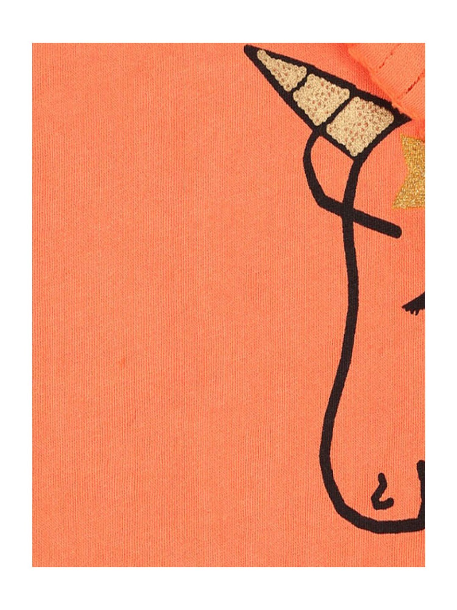 Nino Bambino Kids Orange Printed Sweatshirt