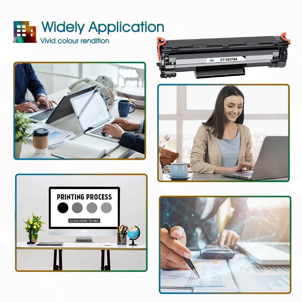 Cool Toner Compatible Toner Cartridge Replacement for HP 78A CE278A Toner HP Laserjet P1606dn 1536dnf MFP M1536dnf HP Laserjet 1606dn P1606 P1566 P1560 Toner Cartridge Printer Ink (Black, 1-Pack)